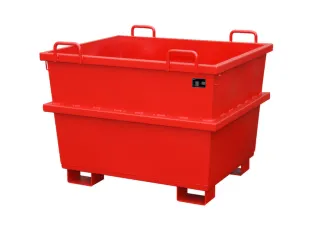 Universele Stortgoedbak Rood Heftruck Kraantraverse 955x1040x1200mm - 1