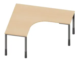 In hoogte verstelbaar bureau in vrije vorm,NE-esdoorn - 2