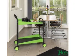 tafelwagen,draagverm. 150kg,2xrubberen mat,laadvl. LxB 690x435mm