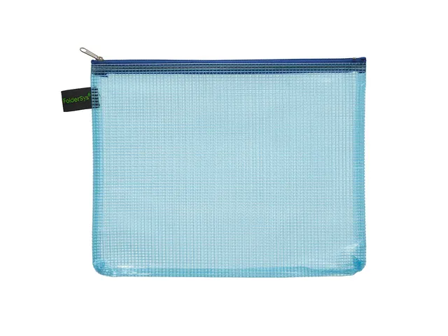 Trousse Foldersys A5 EVA sans PVC bleu transparent