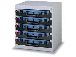 Opbergtoren Met Assortimentskoffers Plaatstaal 416x256mm 5x Koffer A - 1