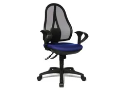 Bureaustoel Zitting Blauw Netrug Zwart Zitting H X B X D 430-510X 480X