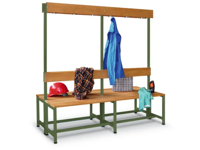 banc double,HxLxP 1600x1500x770mm,piètement RAL6011
