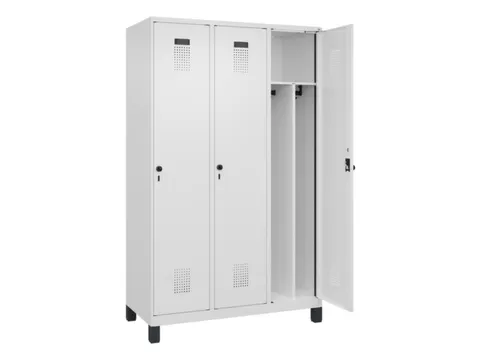locker voor scheiding van kleding,HxBxD 1950x1200x500mm,3vak