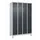 Z-garderobekast,HxBxD 1950x1200x500mm,vak B 150/300mm,draaigrendel