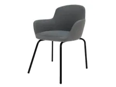 Vergaderstoel Rox zwart vierpoot binnen grijsblauw Buiten blauwgrijs