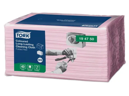Reiningingsdoek Tork 194750 Long Lasting W8 multifunctioneel rood