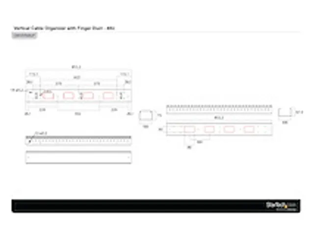 Verticale kabelmanager met kabelgeleiders 40U 1,8 m