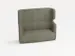 canapé,2 sièges,insonorisant,tissu gris clair,HxlxP 1330x1570x760mm