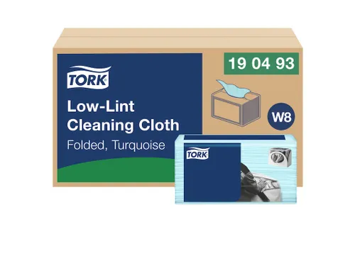 Tork 190493 Low-lint Reinigingsdoek W8 Folded Turquoise