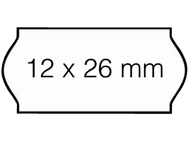 Prijsetiket 12x26mm Sato Samark permanent wit