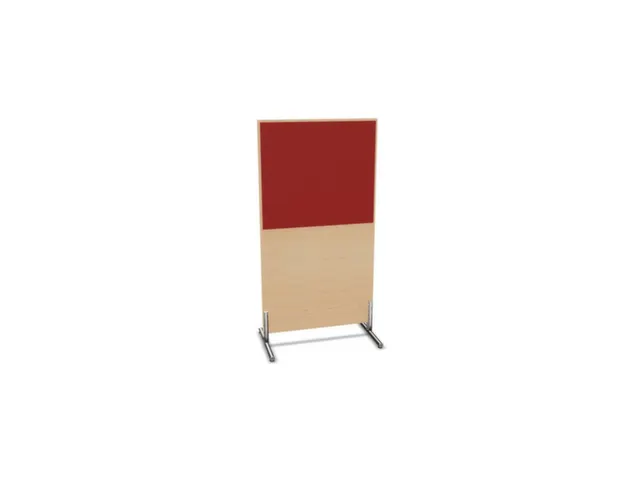 scheidingswand,HxB 1545x800mm,NE-esdoorn,BN4011-rood