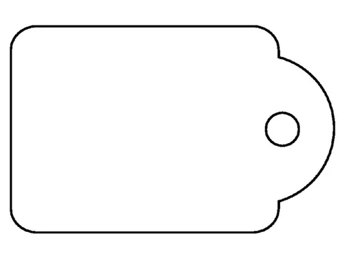 Label Karton Nr395 45x65mm Wit Met Koord