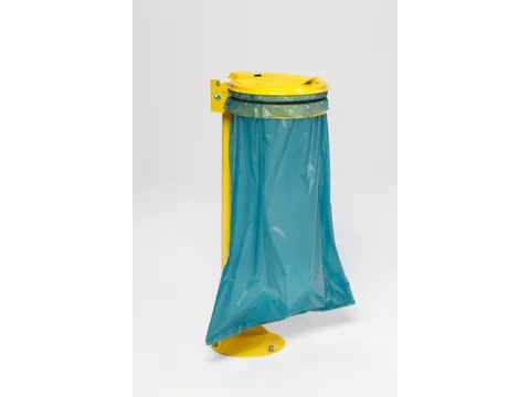 Afvalverzamelaar 120 Liter Staander Plaatstaal Met Deksel Geel