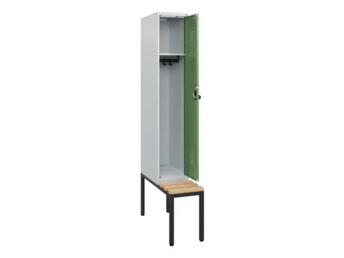 locker met bank,HxBxD 1950x300x815mm,1vak,vak B 300mm,draaigrendel