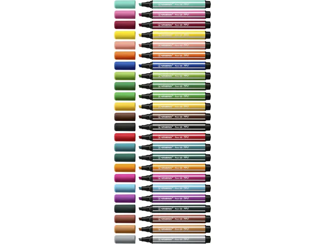 Viltstift STABILO Pen 68 Max Arty assorti etui à 24 stuks