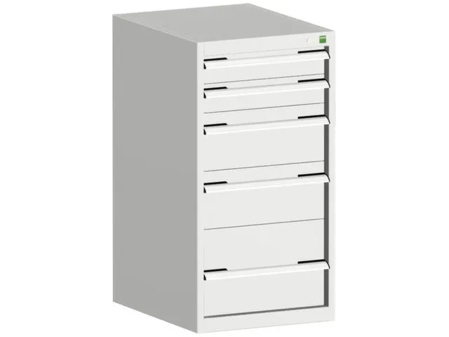 ladekast HxBxD 1000x525x525mm 5laden romp RAL7035 front RAL7035