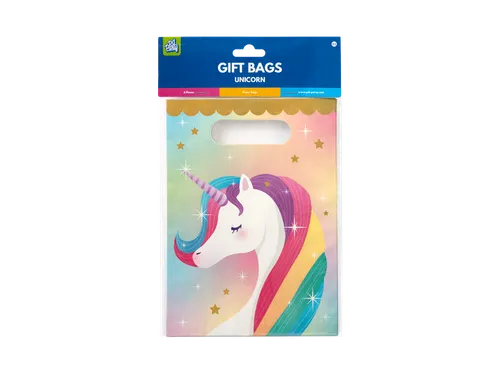 Gift bags Unicorn Papieren uitdeelzakjes 23x16,5cm 6 stuks