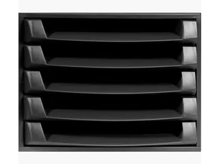 Ladenbox Exacompta Ecoblack Open Zwart 5 Laden A4+ - 2