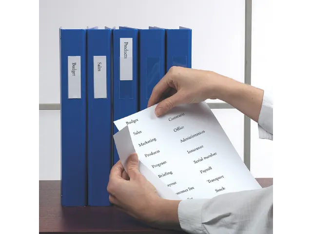 Etikethouder Djois 25x102mm zelfklevend transparant 12 stuks