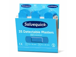 Pleisters Salvequick blauw detectabel refill 35 Stuks - 2
