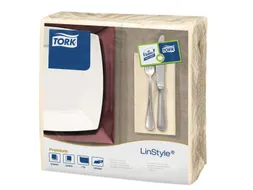 Tork 478146 Premium Linstyle Dinnerservet Creme 1/8-vouw 600 Stuks