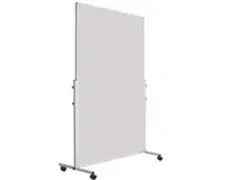 OUTLET Dubbelzijdig mobiel whiteboard 120x180cm wit gelakt staal