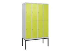 dubbeldekse locker,HxBxD 2120x1200x500mm,4x2vak.,vak B 300mm,cil.-slot