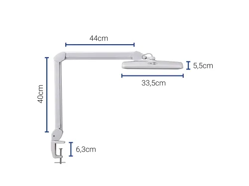 Werkpleklamp MAUL Intro LED tafelklem dimbaar wit
