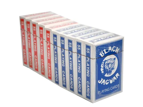 Speelkaarten rood en blauw seal à 10 pakjes