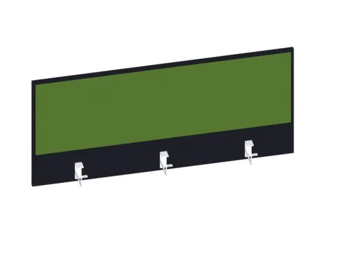 baliepaneel,v. bureau,aanbouw achter,B 1200mm,CC-zwart,BN7048-groen