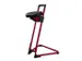 Siège assis-debout 600-850mm Assise PU Noir Piètement Rouge