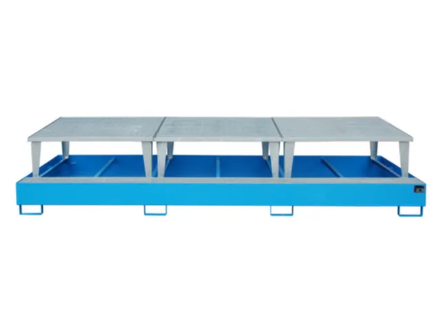 opvangbak,v. 3xIBC,opvangvol. 1000l,HxBxD 780x3850x1460mm