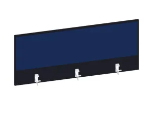 baliepaneel,v. bureau,aanbouw achter,B 1200mm,CC-zwart,BN6016-blauw - 1