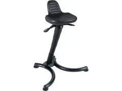 stasteun,kantelbaar,zitting PU-schuim zwart