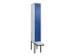 locker met bank,voor scheiding van kleding,HxBxD 2120x300x815mm,1vak