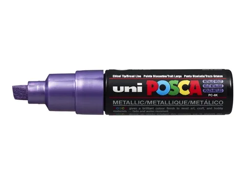 Verfstift Posca PC8K Brede punt 8mm schuin metallic paars