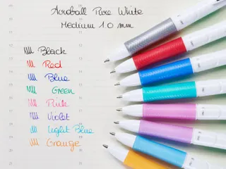 Balpen Pilot Acroball Pure White Medium punt 3+1 gratis fun kleuren - 5