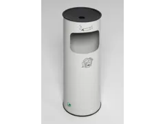 Combi-Asbak 17 Liter HxØ 610x250mm Ral7035 Grijs Staal