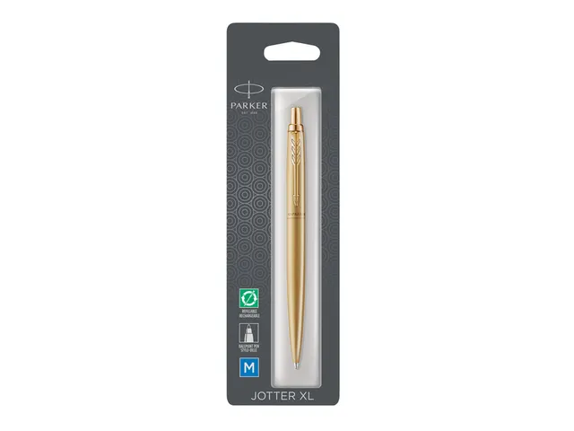 Balpen Parker Jotter XL Monochrome gold medium blister à 1 stuk