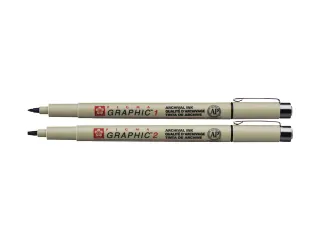 Fineliner Sakura Pigma Graphic 2 2.0mm zwart - 4