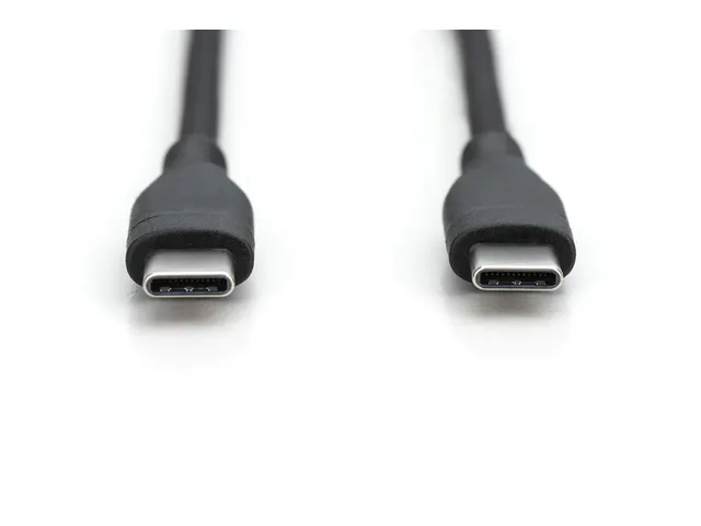 USB-C siliconen oplaadkabel USB-C USB-C 0,5m USB 2.0 60W zwart