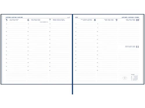 Agenda 2027 Ryam Carré Mundior 7dagen/2pagina's zwart