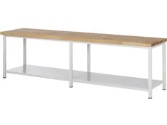 werkbank,HxBxD 840-1040x3000x700mm,beukblad,draagverm. 1250kg