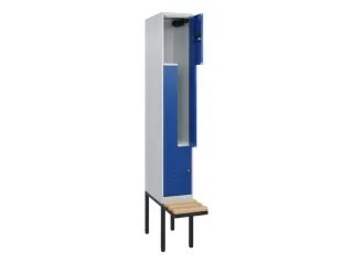 Z-garderobekast,HxBxD 2120x300x815mm,2vak,vak B 300mm,cil.-slot - 2