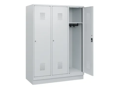 schoollocker,HxBxD 1630x1200x500mm,3vak,vak B 400mm,cil.-slot,sokkel