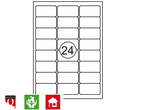 Etiket Quantore 63.5x33.9mm wit 360 stuks