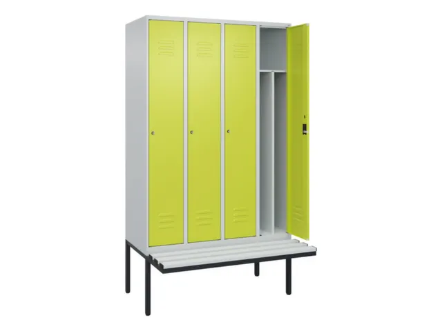 locker voor scheiding van kleding,HxBxD 2120x1200x815mm,4vak