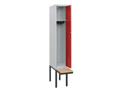 locker met bank,HxBxD 1950x300x815mm,1vak,vak B 300mm,cilinderslot