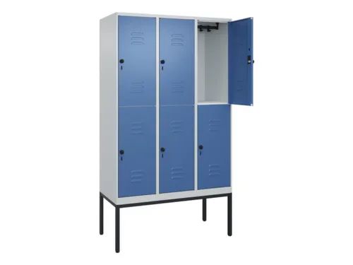 dubbeldekse locker,HxBxD 2120x1200x500mm,3x2vak.,vak B 400mm